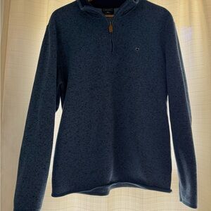 crown & ivy Men's Navy Heather Quarter-Zip Sweater